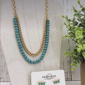 Park Lane Daytona Necklace.   Gorgeous Teal and Gold